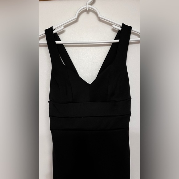 French Connection Black Simisola Cocktail Dress Bodycon Low Back LBD  | SZ 6 - Picture 6 of 9